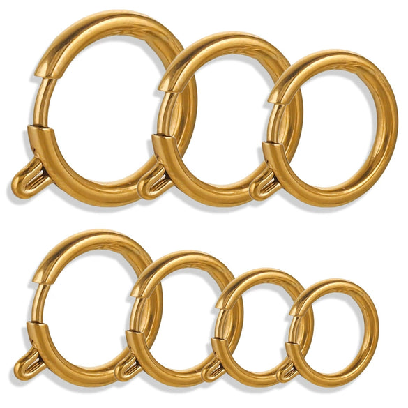 Stainless Steel Round Necklace Buckle Slingshot Spring Buckle With Vacuum 18K Gold Plating For Diy Jewelry Wholesale