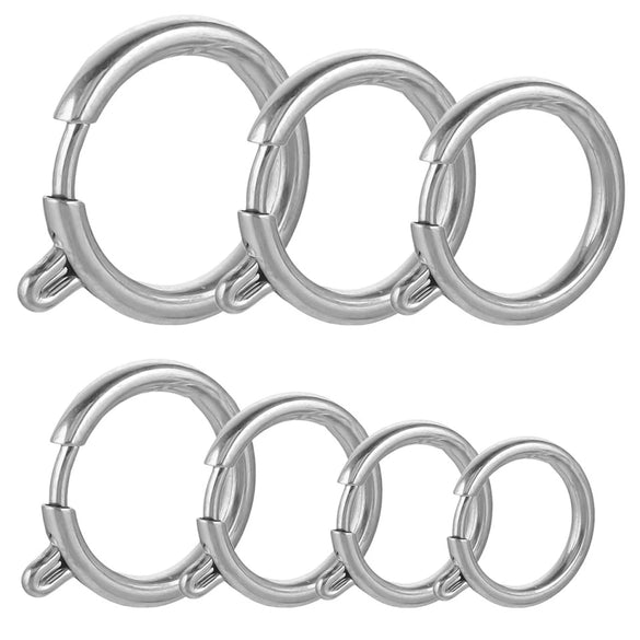 Stainless Steel Round Necklace Buckle Slingshot Spring Buckle With Vacuum 18K Gold Plating For Diy Jewelry Wholesale