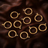 Stainless Steel Round Necklace Buckle Slingshot Spring Buckle With Vacuum 18K Gold Plating For Diy Jewelry Wholesale
