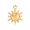 Stainless Steel Round Sun And Star Element Jewelry Accessories With Electroplating For Necklace Bracelet Earrings