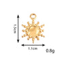 Stainless Steel Round Sun And Star Element Jewelry Accessories With Electroplating For Necklace Bracelet Earrings
