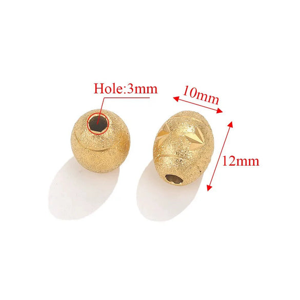 Stainless Steel Round Tube Beads Electroplated Diy Handmade Jewelry Accessories