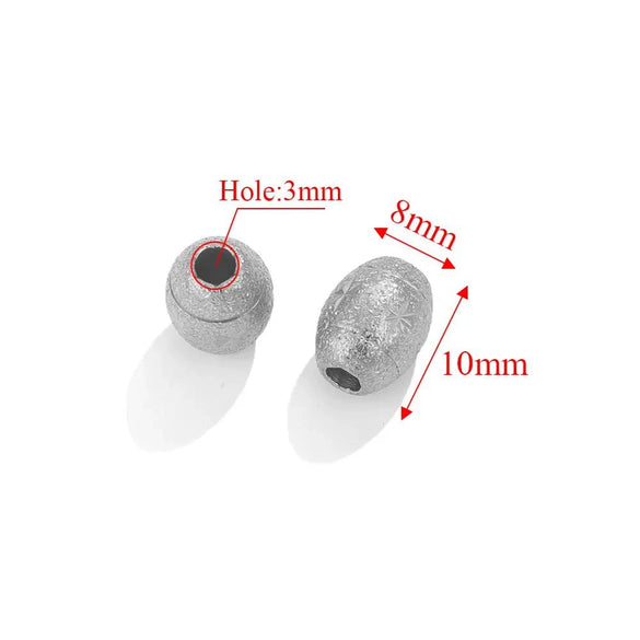 Stainless Steel Round Tube Beads Electroplated Diy Handmade Jewelry Accessories