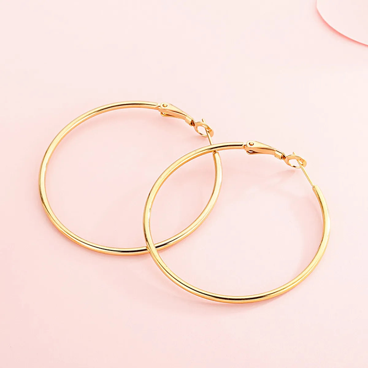 Stainless Steel Round Wire Earrings New Creative Fashion Earrings Simple Small Jewelry