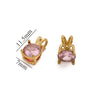 Stainless Steel Round Zircon Pendant Jewelry Accessories Electroplated 18K Gold For Diy Necklace Earrings