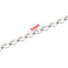 Stainless Steel Rugby Oval Chain Necklace Bracelet With Electrolytic Brightening