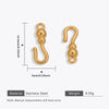 Stainless Steel S Buckle Bracelet Necklace With Pattern Finishing Connector Diy Jewelry Material Electroplated Accessories