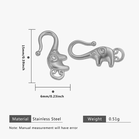 Stainless Steel S Buckle Bracelet Necklace With Pattern Finishing Connector Diy Jewelry Material Electroplated Accessories