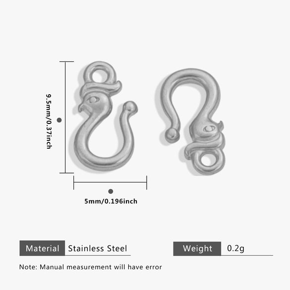 Stainless Steel S Buckle Bracelet Necklace With Pattern Finishing Connector Diy Jewelry Material Electroplated Accessories
