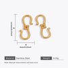 Stainless Steel S Buckle Bracelet Necklace With Pattern Finishing Connector Diy Jewelry Material Electroplated Accessories