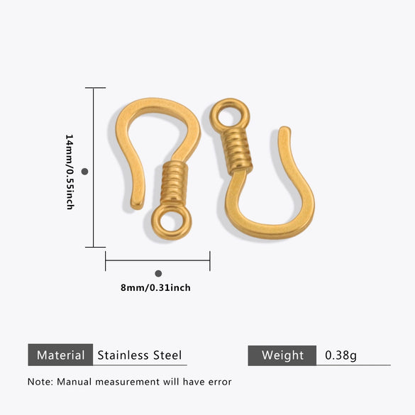 Stainless Steel S Buckle Bracelet Necklace With Pattern Finishing Connector Diy Jewelry Material Electroplated Accessories