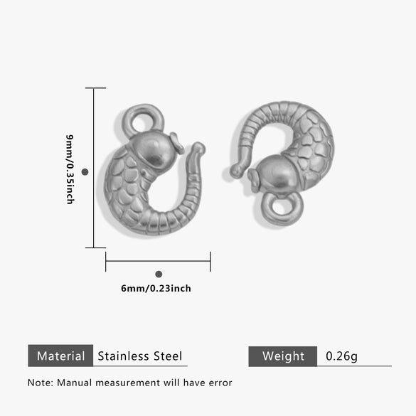 Stainless Steel S Buckle Bracelet Necklace With Pattern Finishing Connector Diy Jewelry Material Electroplated Accessories