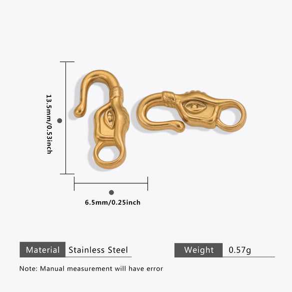 Stainless Steel S Buckle Bracelet Necklace With Pattern Finishing Connector Diy Jewelry Material Electroplated Accessories