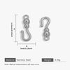 Stainless Steel S Buckle Bracelet Necklace With Pattern Finishing Connector Diy Jewelry Material Electroplated Accessories