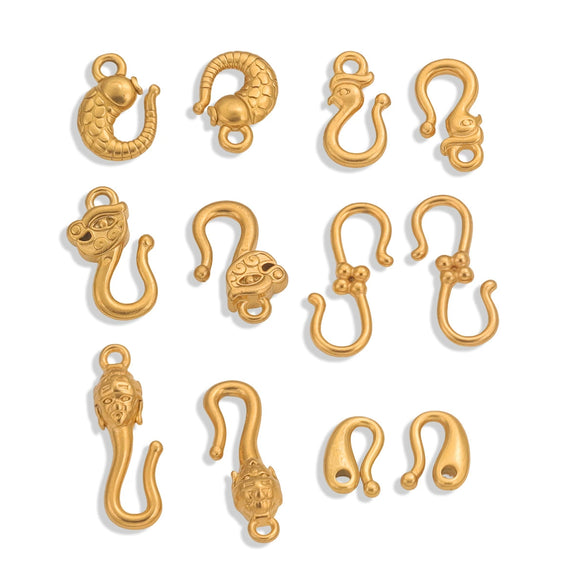 Stainless Steel S Buckle Bracelet Necklace With Pattern Finishing Connector Diy Jewelry Material Electroplated Accessories