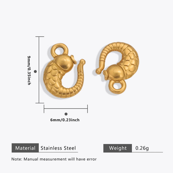 Stainless Steel S Buckle Bracelet Necklace With Pattern Finishing Connector Diy Jewelry Material Electroplated Accessories