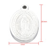 Stainless Steel Sandblasted Circular Ellipse Pendant Fashion Bracelet Necklace Accessories