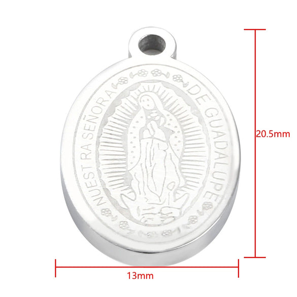 Stainless Steel Sandblasted Circular Ellipse Pendant Fashion Bracelet Necklace Accessories