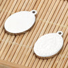 Stainless Steel Sandblasted Circular Ellipse Pendant Fashion Bracelet Necklace Accessories