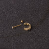 Stainless Steel Screw Earrings Microembedded Zircon Ushaped Women's Jewelry