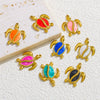 Stainless Steel Sea Turtle And Cross Pendant Jewelry With Oil Pressure And Electroplating Accessories