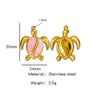 Stainless Steel Sea Turtle And Cross Pendant Jewelry With Oil Pressure And Electroplating Accessories
