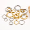 Stainless Steel Seamless Connection Ring Jewelry Accessories Electroplating Geometric Style For Diy