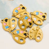 Stainless Steel Seamless Paper Clips Pattern Pendant Necklace Cute Accessories