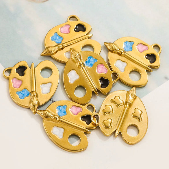 Stainless Steel Seamless Paper Clips Pattern Pendant Necklace Cute Accessories