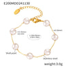 316L Stainless Steel Shell Beads Light Luxury Electroplated Round Collarbone Necklace And Bracelet For Women