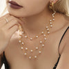 Stainless Steel Shell Beads Round Clavicle Necklace Bracelet Electroplated Light Style Women's Accessories