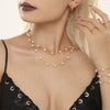 Stainless Steel Shell Beads Round Clavicle Necklace Bracelet Electroplated Light Style Women's Accessories