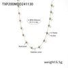 Stainless Steel Shell Beads Round Clavicle Necklace Bracelet Electroplated Light Style Women's Accessories