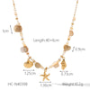 Stainless Steel Shell Conch Sea Star Shell Bracelet For Women With Electroplating And Geometric Design