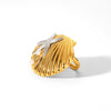 Stainless Steel Shell Geometric Starfish Pearl Ring Electroplated Women's Marine Jewelry