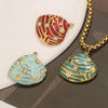 Stainless Steel Shell Pendant Electroplated Diy Jewelry Necklace Bracelet Accessories