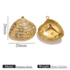 Stainless Steel Shell Pendant Electroplated Diy Jewelry Necklace Bracelet Accessories