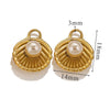 Stainless Steel Shell Pendant Inlaid Pearl Jewelry Accessories Electroplated 18K Niche Style