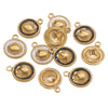Stainless Steel Shell Round Pendant Jewelry Accessories For Women With Electroplating