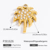 Stainless Steel Shell Starfish And Flower Pendant Necklace Electroplated Jewelry