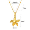 Stainless Steel Shell Starfish Beach Wind Clavicle Chain Jewelry With Electroplating Treatment