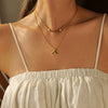Stainless Steel Shell Starfish Ochain Necklace Electroplated For Women Natural Style