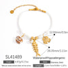 Stainless Steel Shell Starfish Pendant Bracelet Electroplated Ocean Series Minimalist Unisex