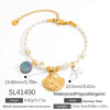Stainless Steel Shell Starfish Pendant Bracelet Electroplated Ocean Series Minimalist Unisex