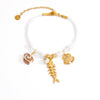 Stainless Steel Shell Starfish Pendant Bracelet Electroplated Ocean Series Minimalist Unisex