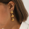 Stainless Steel Shell Tassel Earrings Geometric Electroplated Light Luxury Minimalist Women's