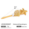 Stainless Steel Shellshaped Hairpin Electroplated Women's Headdress
