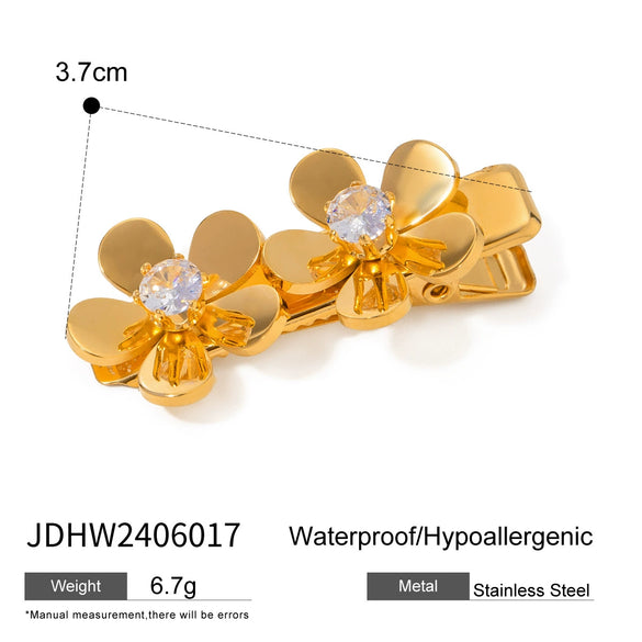 Stainless Steel Shellshaped Hairpin Electroplated Women's Headdress