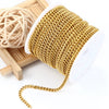 Stainless Steel Side Chain Jewelry Chain Vacuum Gold Electroplated Fashion Geometric Diy Necklace Bracelet Matching Chain