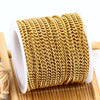 Stainless Steel Side Chain Jewelry Chain Vacuum Gold Electroplated Fashion Geometric Diy Necklace Bracelet Matching Chain